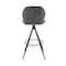 Armen Living Catalina 26" Swivel Counter Height Bar Stool in Charcoal Fabric and Black Finish LCCTBACH26 - alternate 3